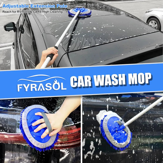 62" Car Wash Brush Kit – Complete Cleaning Set for Car, Truck, SUV, RV