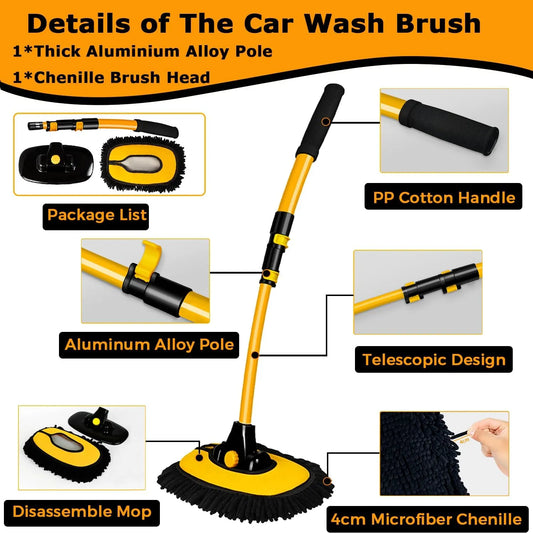 Ergonomic Arc Car Cleaning Brush – Scratch-Free Deep Cleaning