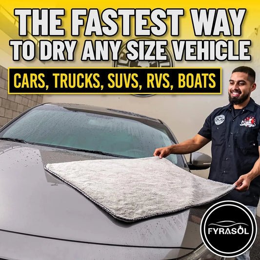 Ultra Plush Microfiber Drying Towels – 36" x 25" Super Absorbent for Cars & More (2-Pack)