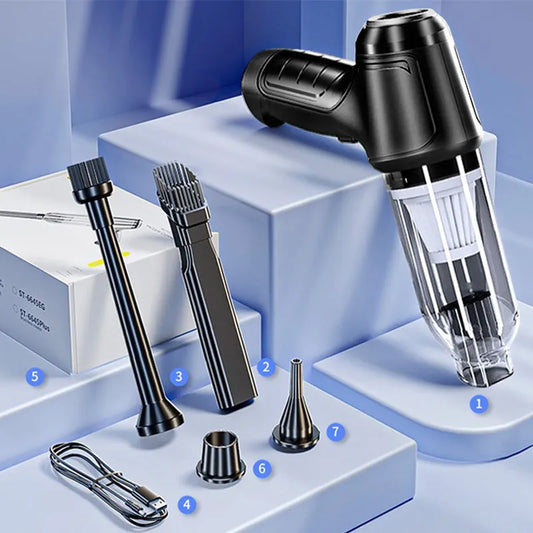 Multifunctional Handheld Car Vacuum – Strong Suction, Lightweight & Easy to Use