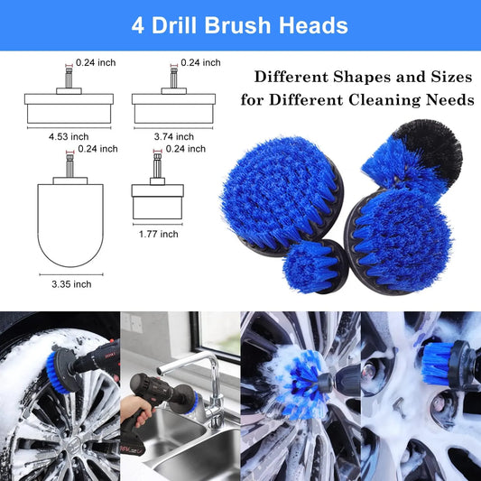 26PCS Car Detailing Brush Kit – Complete Interior & Exterior Cleaning Set