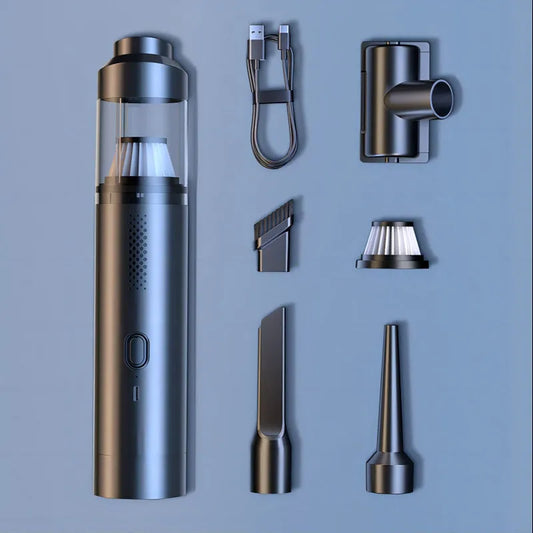 Cordless High-Power Car Vacuum – 12000Pa Suction, Slim & Portable Design