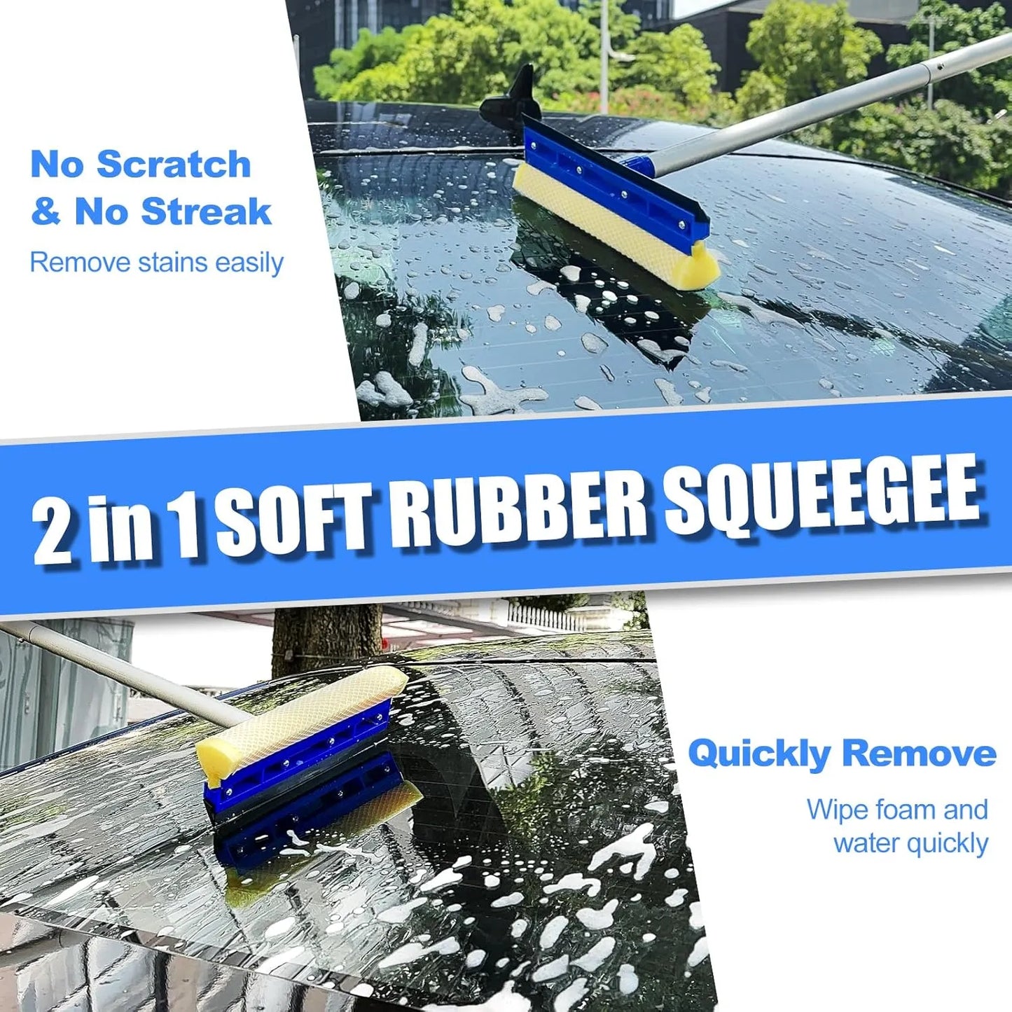 62" Car Wash Brush Kit – Complete Cleaning Set for Car, Truck, SUV, RV