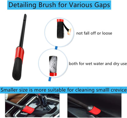 Auto Detailing Gel & Brush Set – Interior Duster Tools for Car, SUV, Truck, RV