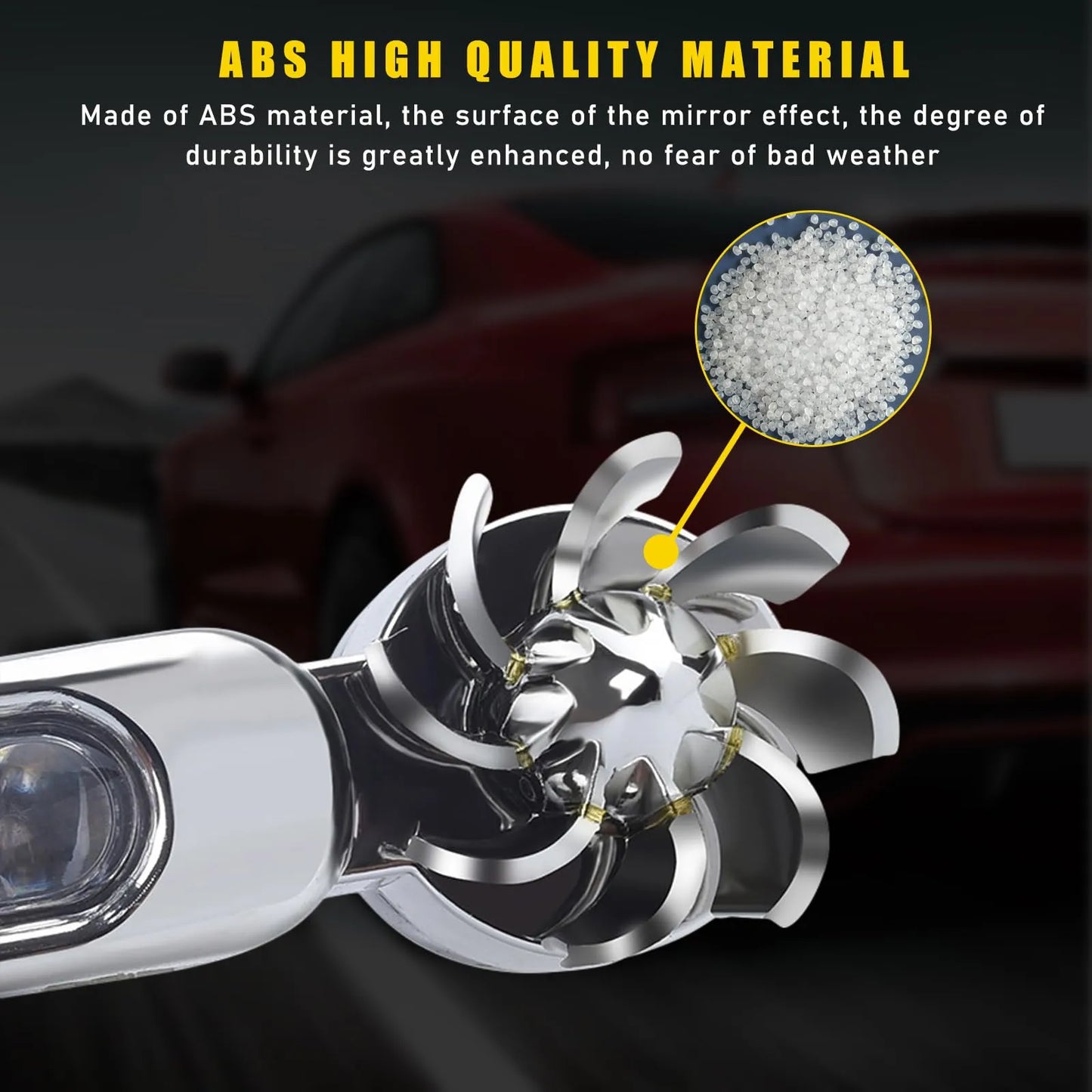 Wind Powered Vehicle Lights, 8 LED Waterproof Car Wind Energy Daytime Light, Auto LED Daytime Running Lights No External Power Supply, Universal Car Accessories