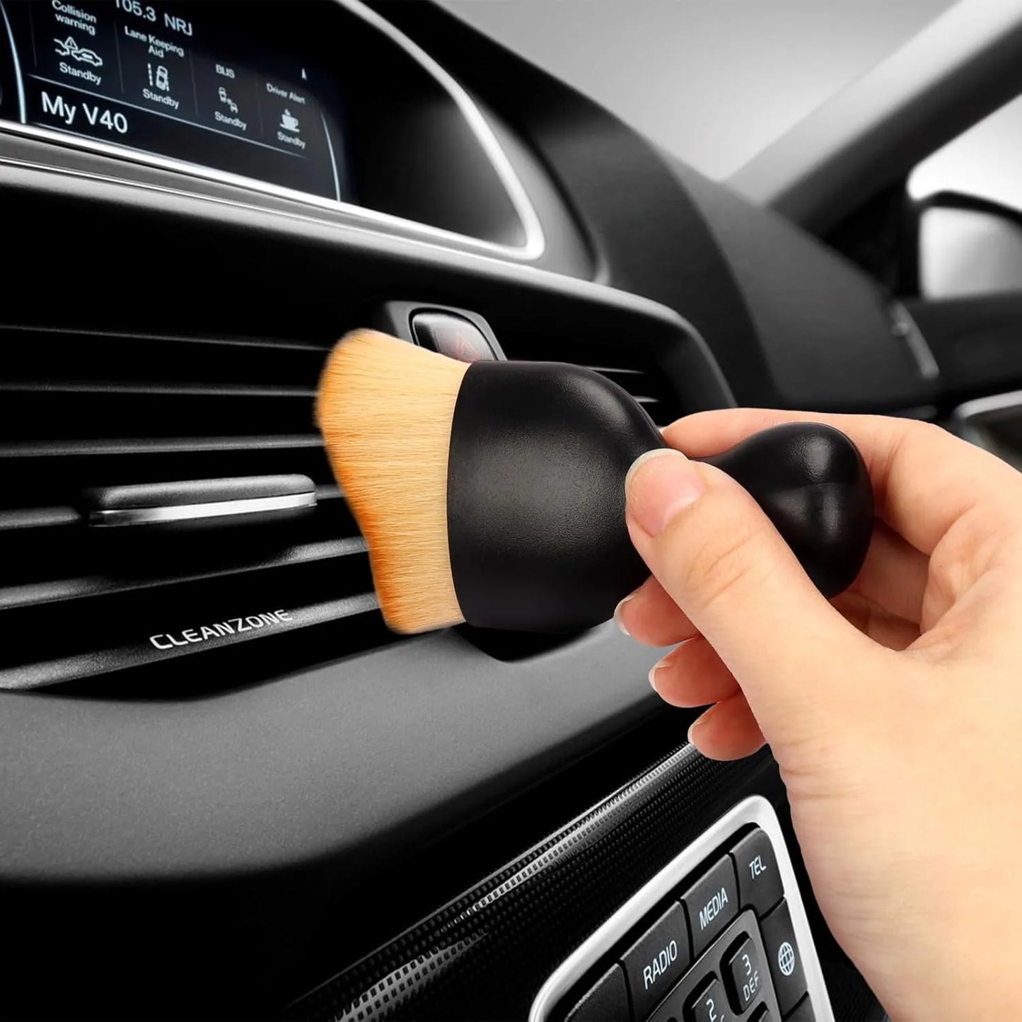 2-Pack Car Interior Detailing Brushes – Soft Bristles & Curved Design for Dust Removal