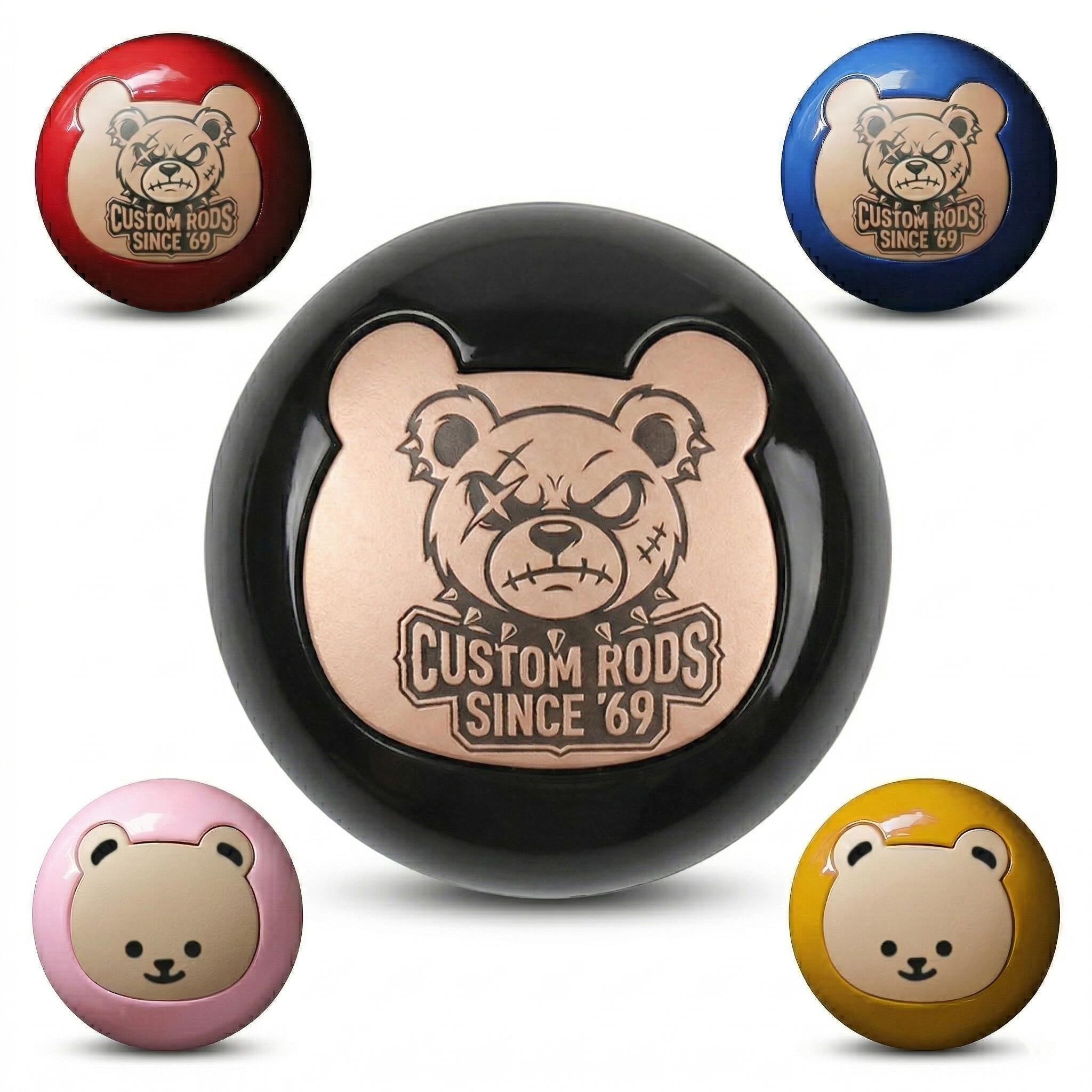 Bear Pattern Push to Start Button Cover for Car Interior Direct Press Ignition Accessory with No Flip Design fyrasol