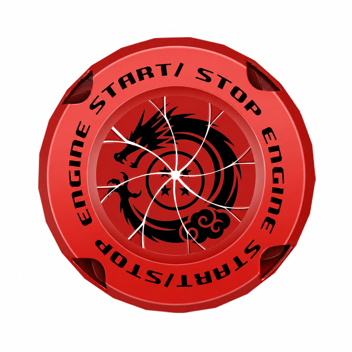 Naruto Style Car Engine Start Button Cover for Vehicles & Motorcycles Full Alloy Protective Design Enhanced Interior Style Sporty Touch fyrasol