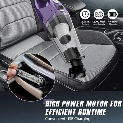 Cordless Handheld Car Vacuum – Powerful Suction, Lightweight & Rechargeable
