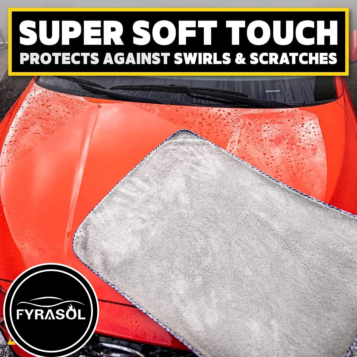 Ultra Plush Microfiber Drying Towels – 36" x 25" Super Absorbent for Cars & More (2-Pack)