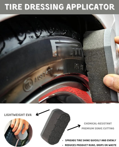 7PCS Premium Wheel & Tire Cleaning Kit – Long Handle Brushes, Mitt, Towels & More