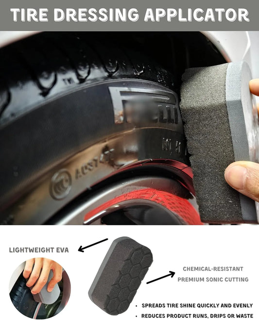 7PCS Premium Wheel & Tire Cleaning Kit – Long Handle Brushes, Mitt, Towels & More