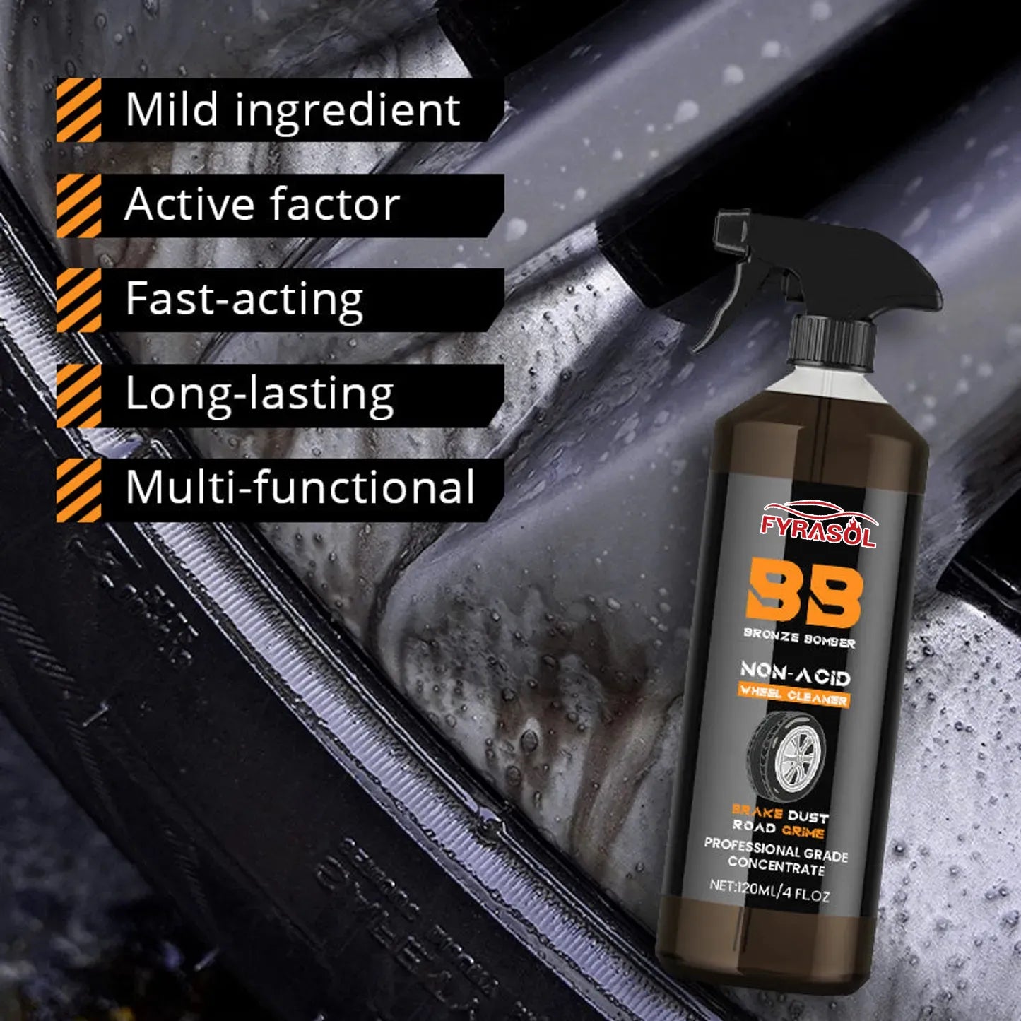 Car Wheel Cleaning Agent – Deep Clean for Rims, Tires & Brake Dust