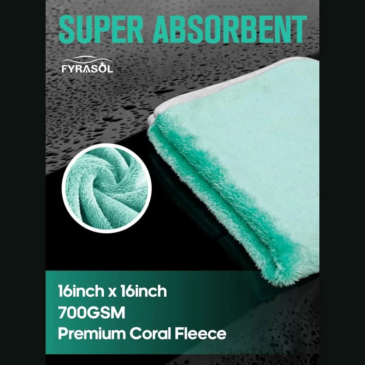 12-Pack Ultra Plush Car Drying Towels – 700GSM Microfiber, 16"x16", Scratch-Free