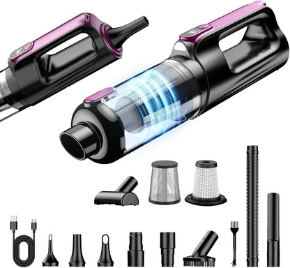 All-in-One Cordless Vacuum for Car & Home – 18000Pa, LED Light, Long Battery Life