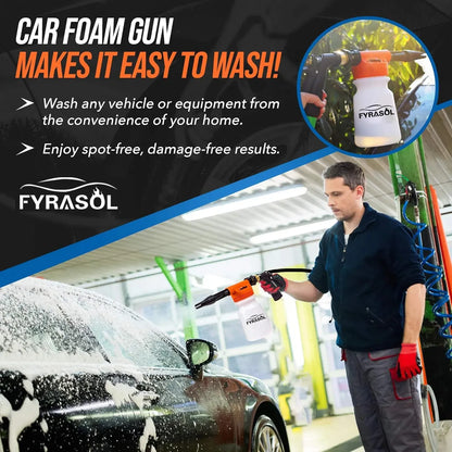 Snow Foam Car Wash Kit – Foam Gun + Microfiber Mitt for Garden Hose Use