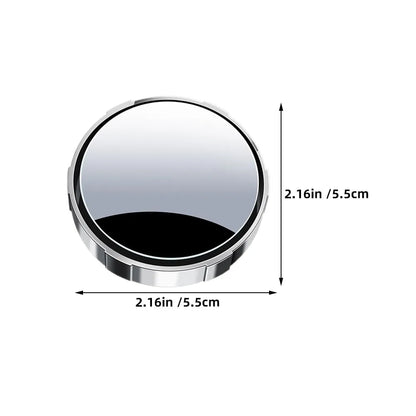 Suction Cup Rearview Mirror - Ultra Clear Blind Spot Mirror for Car Wide Angle View Easy Installation Silver