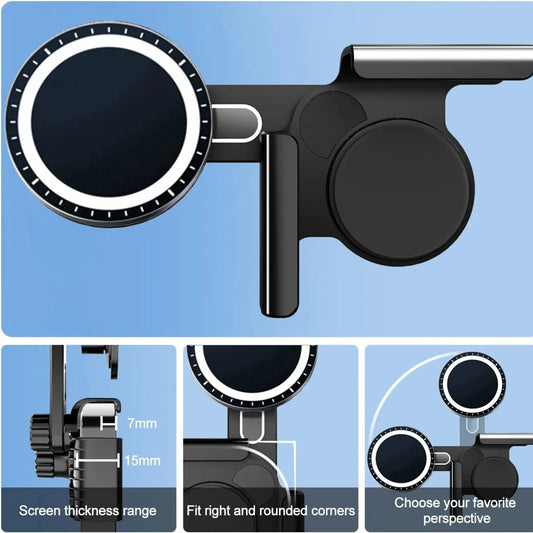 Magnetic Car Phone Mount – Built-In Fast Charger for Effortless Driving