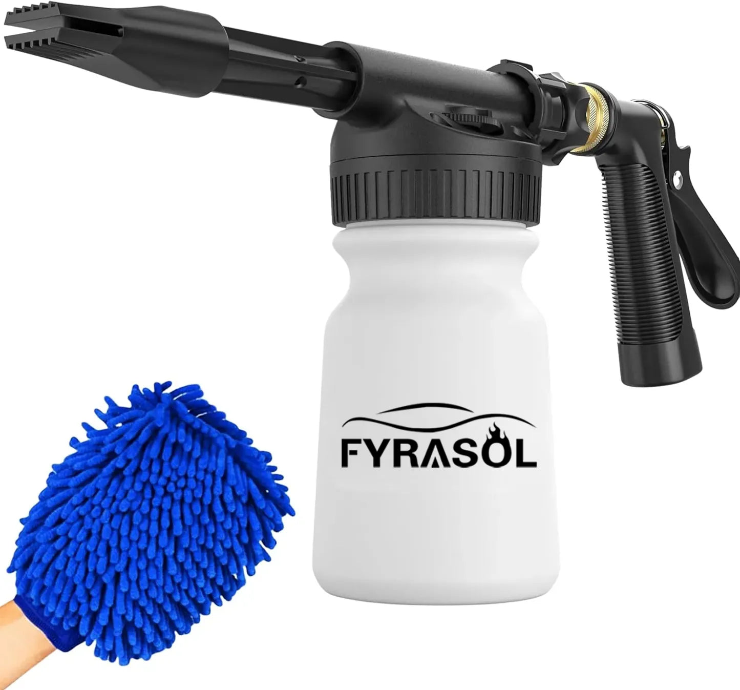 Snow Foam Car Wash Kit – Foam Gun + Microfiber Mitt for Garden Hose Use
