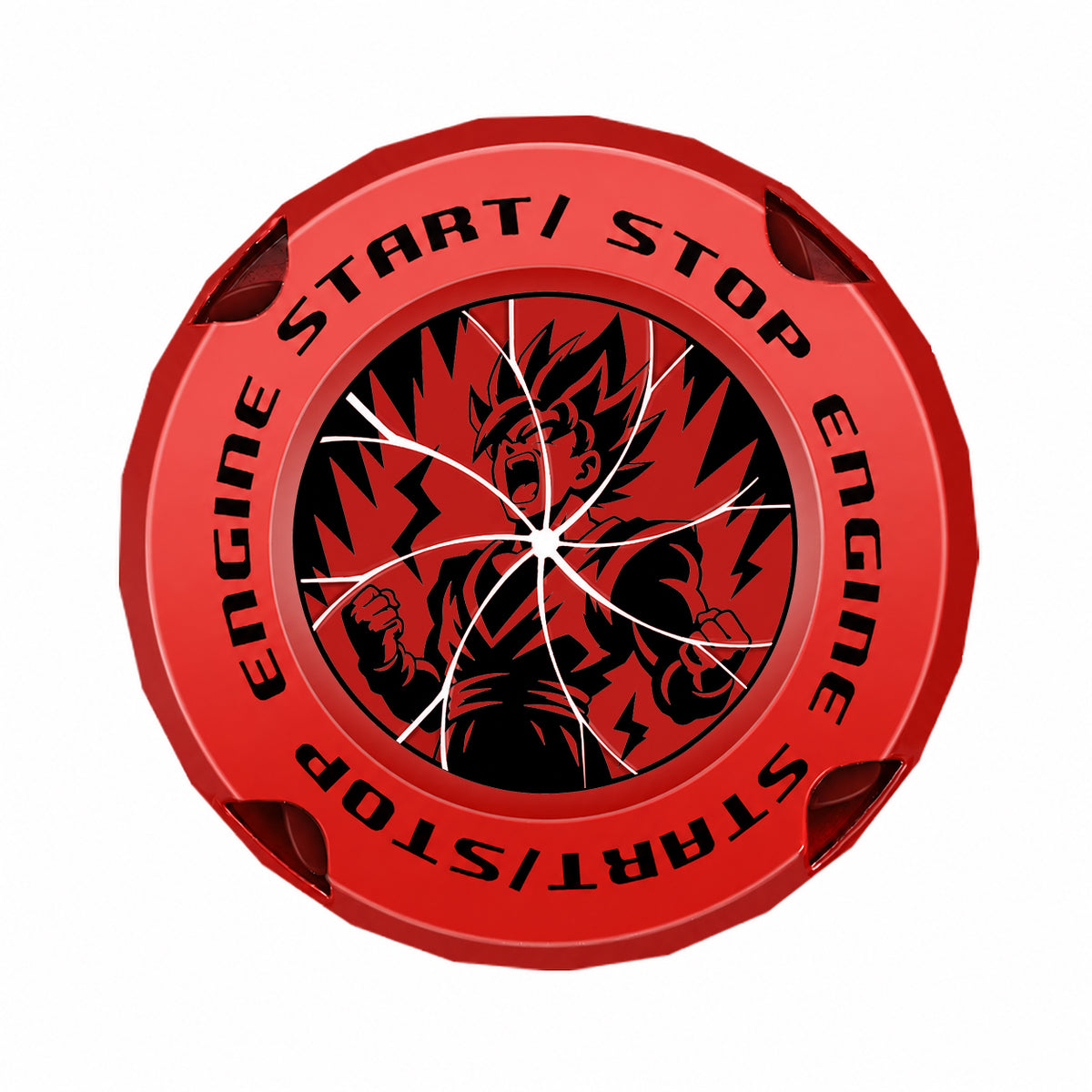 Naruto Style Car Engine Start Button Cover for Vehicles & Motorcycles Full Alloy Protective Design Enhanced Interior Style Sporty Touch fyrasol