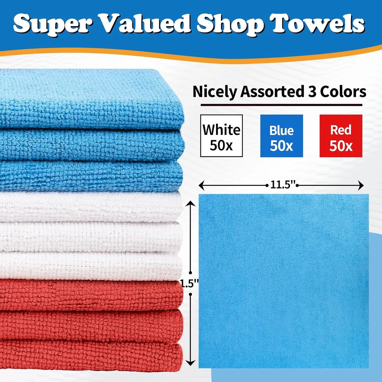 150PCS Microfiber Cleaning Towels – Lint-Free & Scratch-Free for Car & Home