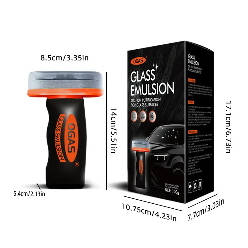 Car Windshield Oil Film Cleaner – Anti-Fog Glass Decontamination Cream, Restore Clarity, Remove Grease & Dirt Instantly (100g Portable)