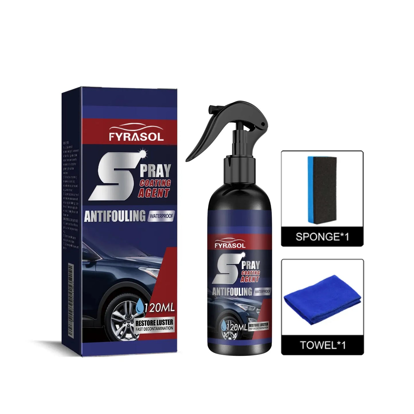 Automotive coating spray maintenance paint decontamination, blackening and brightening automotive coating nano coating spray