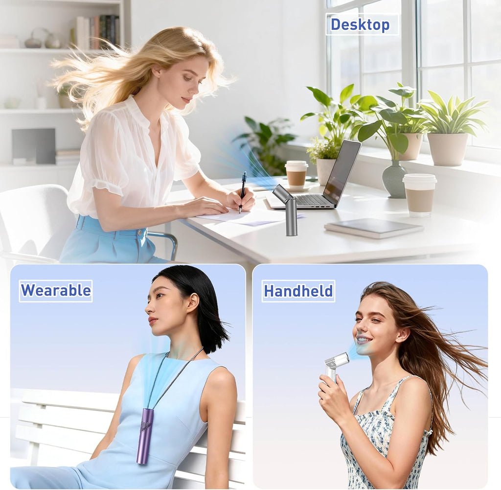 Portable Handheld Fan - Rotatable Mini Fan, High Speed Wind Cooling, 199 Speeds Stepless Control, Digital Display, 3-in-1 Rechargeable Personal Fan for Travel, Outdoor, Birthday Gifts for Women Men Summervibes, Rechargeable Fan fyrasol