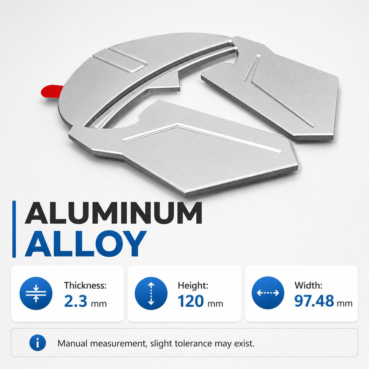 Mando Style Helmet Metal Car Emblem For Tesla Model 3 Y, Aluminum Alloy Badge With Rustproof CNC Finish