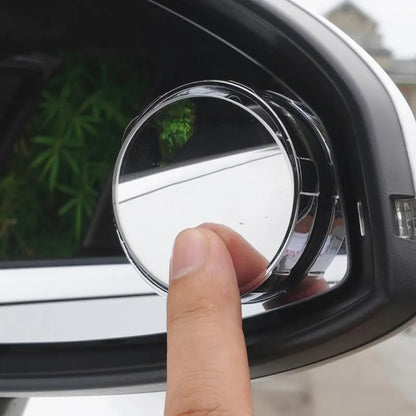 Suction Cup Rearview Mirror - Ultra Clear Blind Spot Mirror for Car Wide Angle View Easy Installation Silver