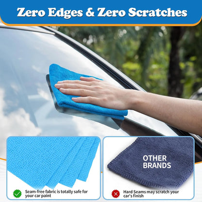 150PCS Microfiber Cleaning Towels – Lint-Free & Scratch-Free for Car & Home