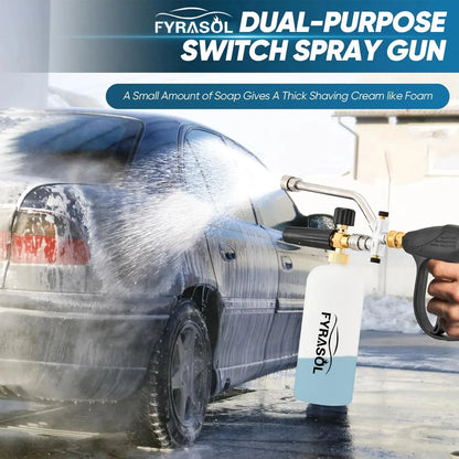 Powerful Foam Cannon Kit for Car Detailing – Dual Connector & Multi-Angle Spray Tips