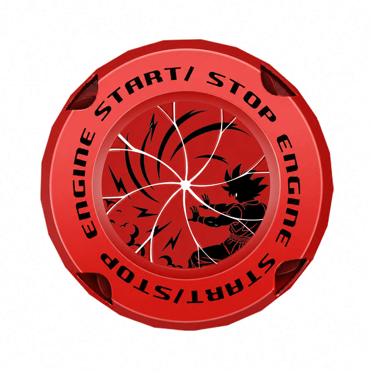 Naruto Style Car Engine Start Button Cover for Vehicles & Motorcycles Full Alloy Protective Design Enhanced Interior Style Sporty Touch fyrasol