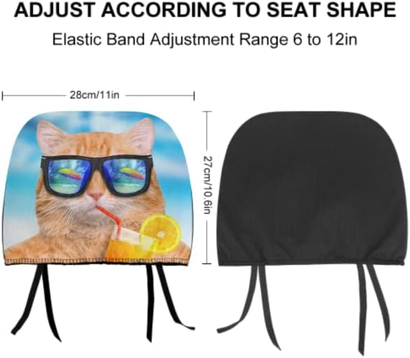 Custom Car Headrest Cover Personalized Universal Headrest Covers for Cars mysite