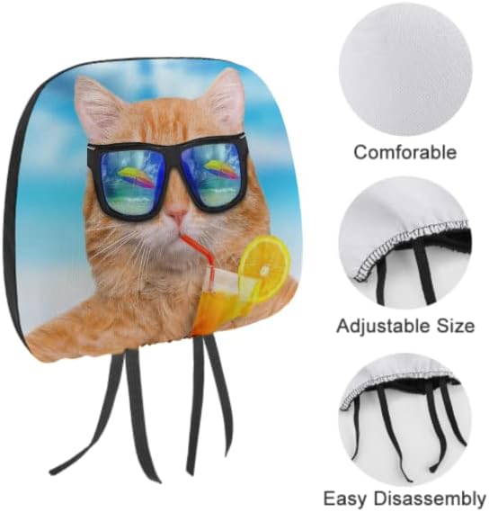 Custom Car Headrest Cover Personalized Universal Headrest Covers for Cars mysite
