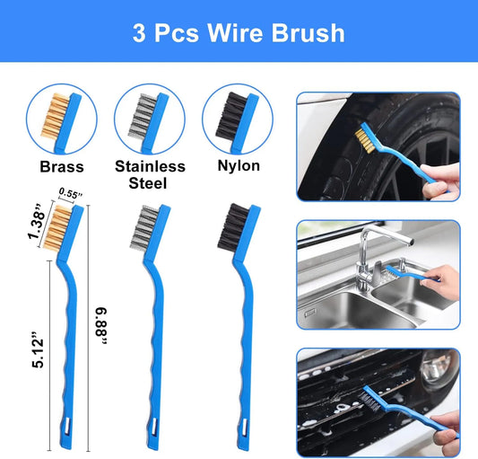 26PCS Car Detailing Brush Kit – Complete Interior & Exterior Cleaning Set