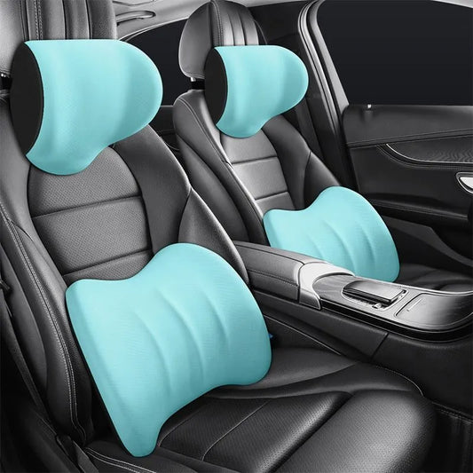 Ergonomic Car Seat Cushion Set – Neck and Lumbar Support for All Vehicles