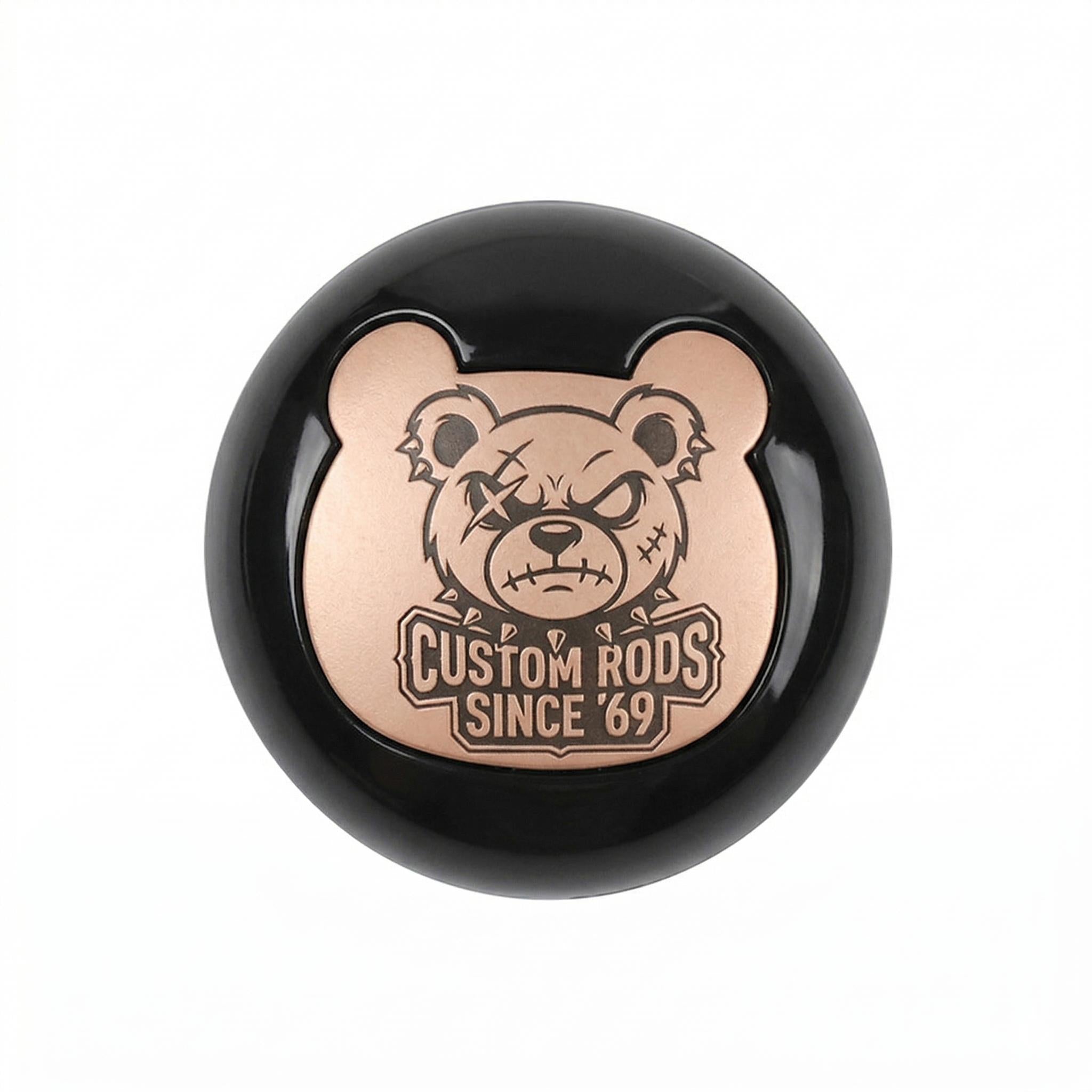 Bear Pattern Push to Start Button Cover for Car Interior Direct Press Ignition Accessory with No Flip Design fyrasol