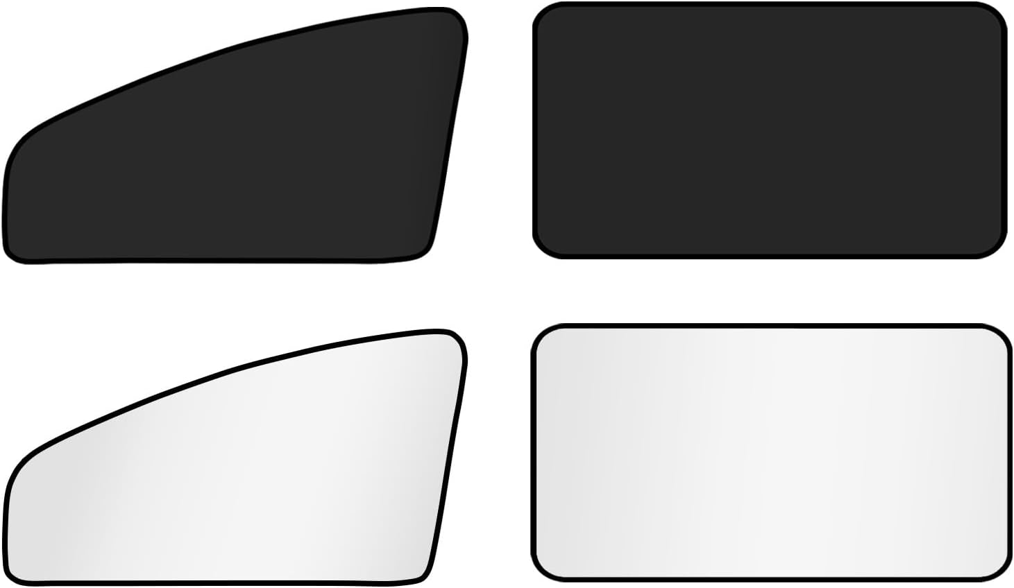 XCBYT Car Window Shades - 4 Pcs Car Privacy Curtains - 100% Block Light Car Window Covers - Magnetic Side Window Sun Shade Keeps Cooler for Breastfeeding, Taking a nap, Changing Clothes, Camping mysite