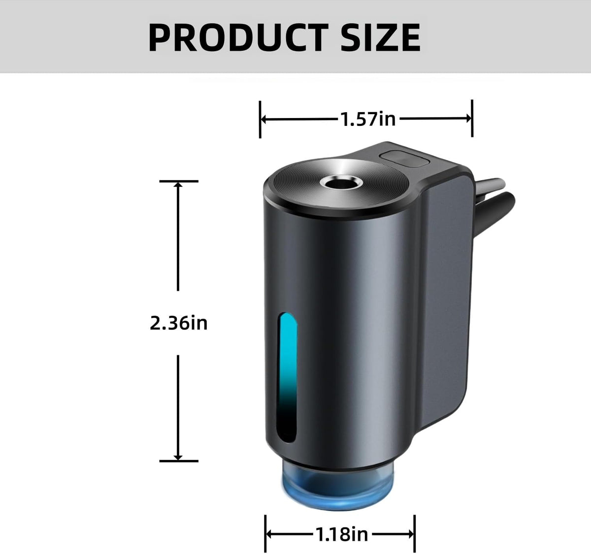 Car Air Freshener Diffuser, Smart Car Air Freshener, Car Diffuser Air Freshener with Three Adjustable Modes, Aromatizante Para Carro with 3pcs Essential Oil, Car Fresheners Long Lasting mysite