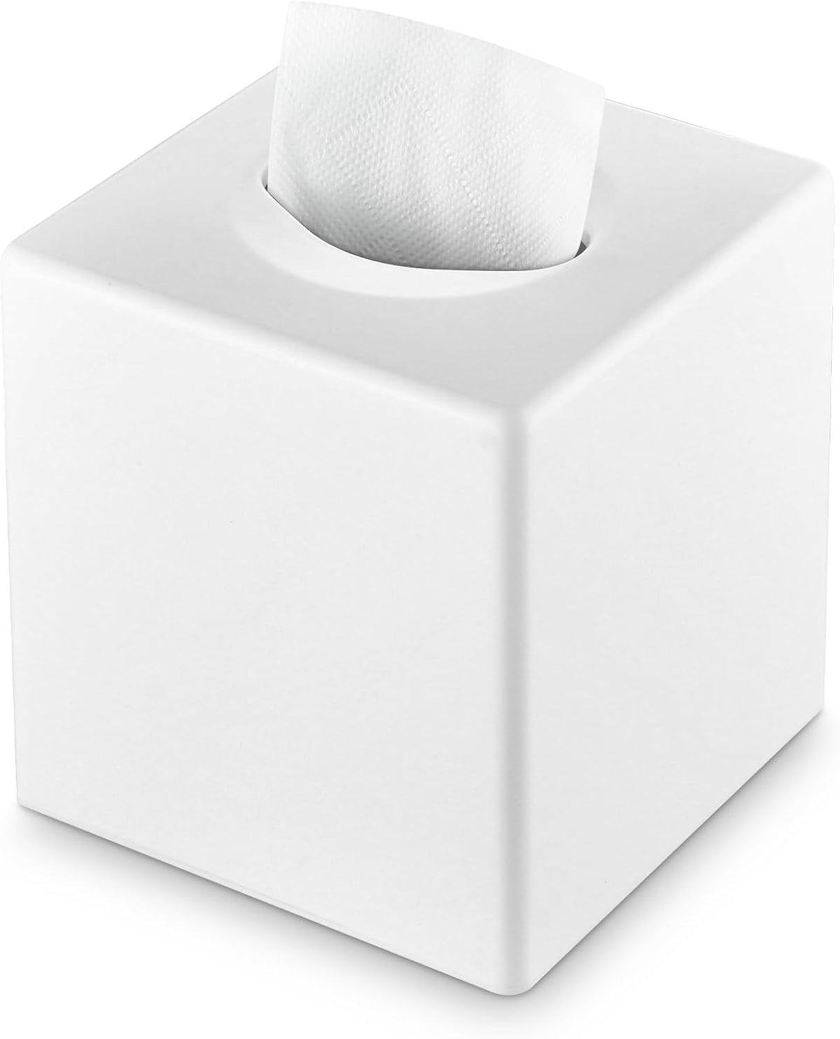 Tissue Box Cover, Modern Decorative Square Facial Storage Tissue Box Holder, Home Accessories for Bathroom Vanity Countertops, Dressers, Night Stand, Parlors and Office - Matte Black mysite