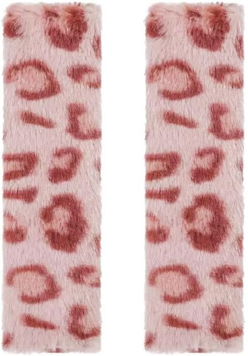 2 Pack Seat Belt Cover Pad, Cute Plush Leopard Print Seatbelt Covers Seatbelt Shoulder for More Comfortable Driving, Plush Fluffy Soft Seat Belt Cover, Car Interior Accessories mysite