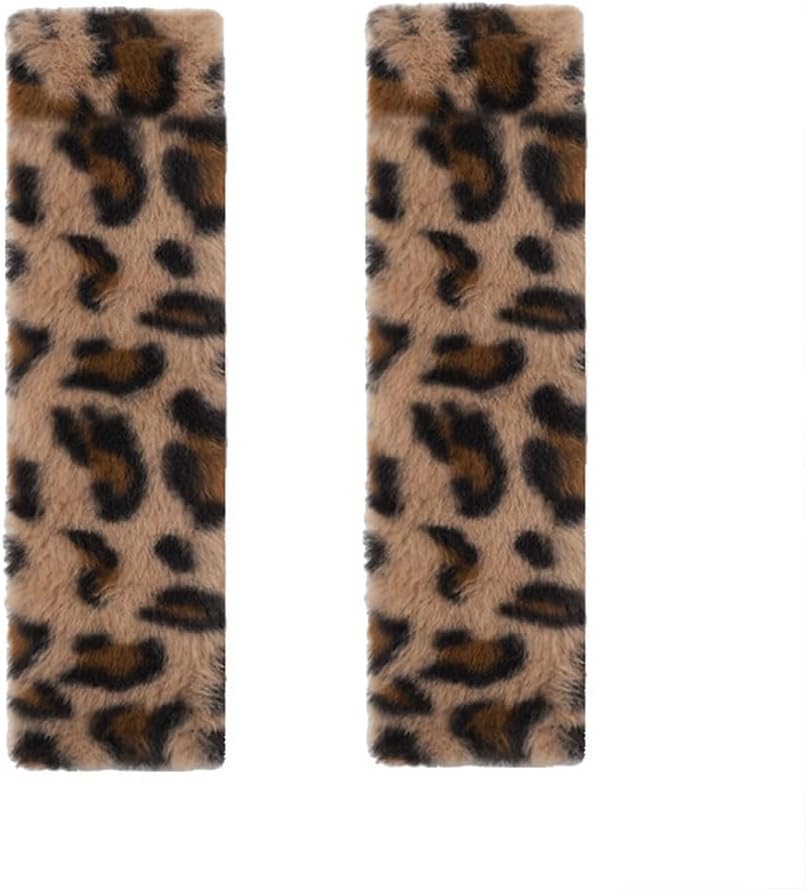 2 Pack Seat Belt Cover Pad, Cute Plush Leopard Print Seatbelt Covers Seatbelt Shoulder for More Comfortable Driving, Plush Fluffy Soft Seat Belt Cover, Car Interior Accessories mysite