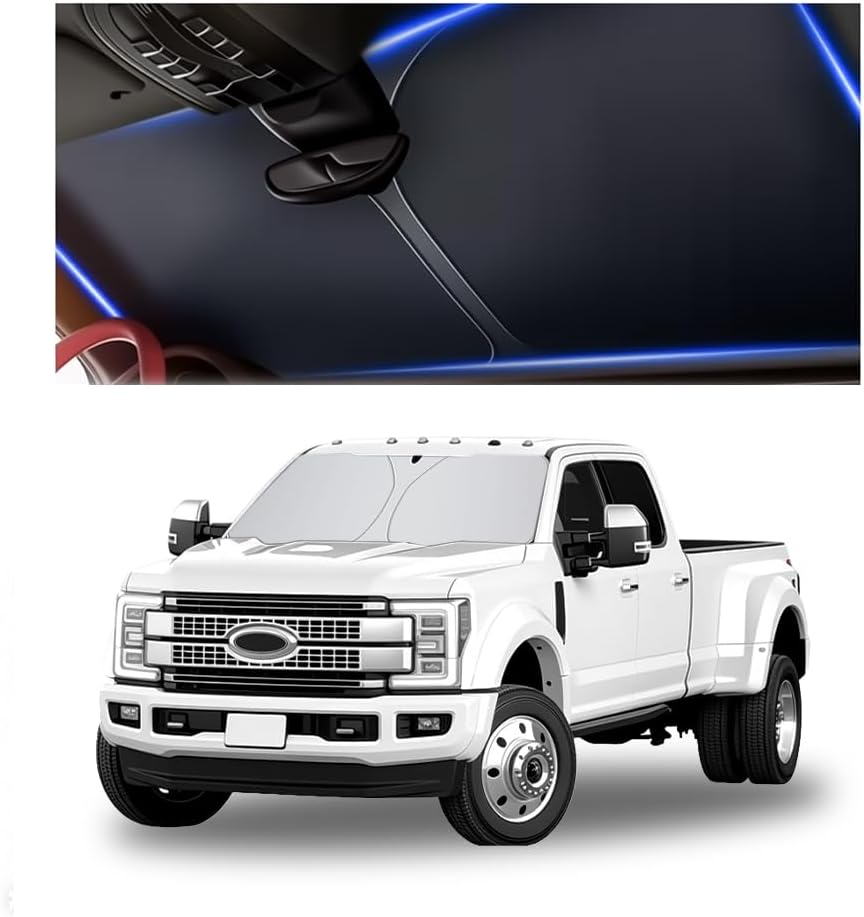 300T Thickened Automotive Glass Sunshade and Comes with Storage Bag,Keep Car Interior Cool,Universal Windshield Sun Shade Fit for Cars,Trucks,SUVs (L: 57.08 * 31.5 inch) mysite