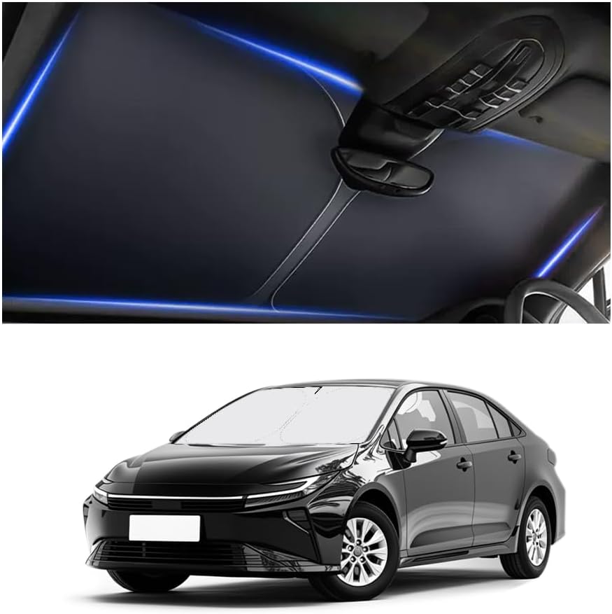 300T Thickened Automotive Glass Sunshade and Comes with Storage Bag,Keep Car Interior Cool,Universal Windshield Sun Shade Fit for Cars,Trucks,SUVs (L: 57.08 * 31.5 inch) mysite
