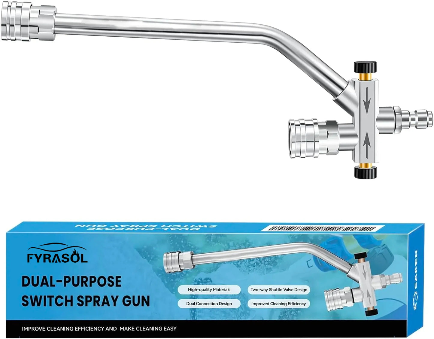 Powerful Foam Cannon Kit for Car Detailing – Dual Connector & Multi-Angle Spray Tips