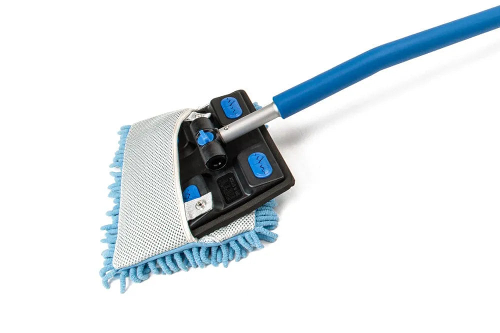 Premium Car Wash Tool – Mitt on an Extendable Stick with Brush & Mop Head