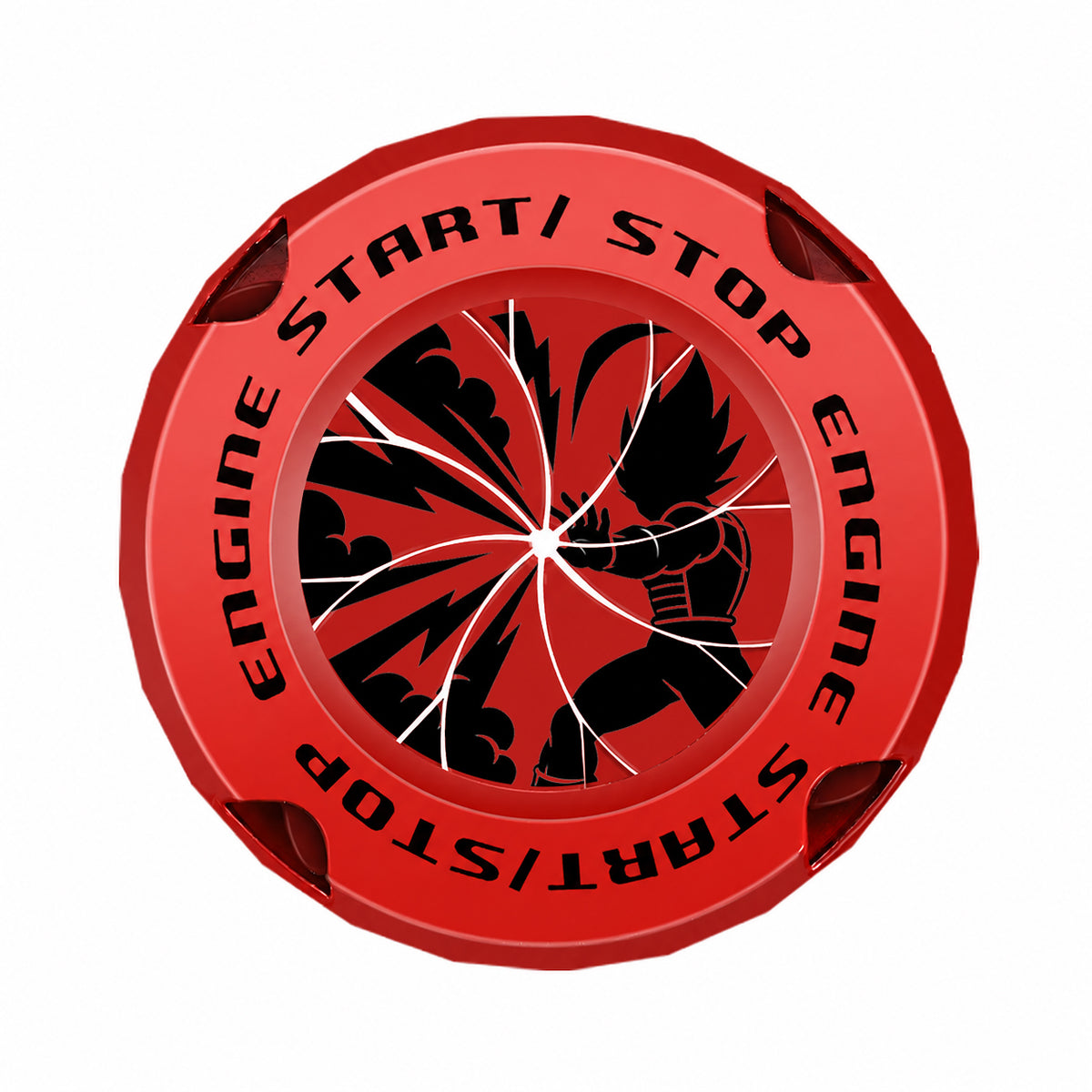 Naruto Style Car Engine Start Button Cover for Vehicles & Motorcycles Full Alloy Protective Design Enhanced Interior Style Sporty Touch fyrasol