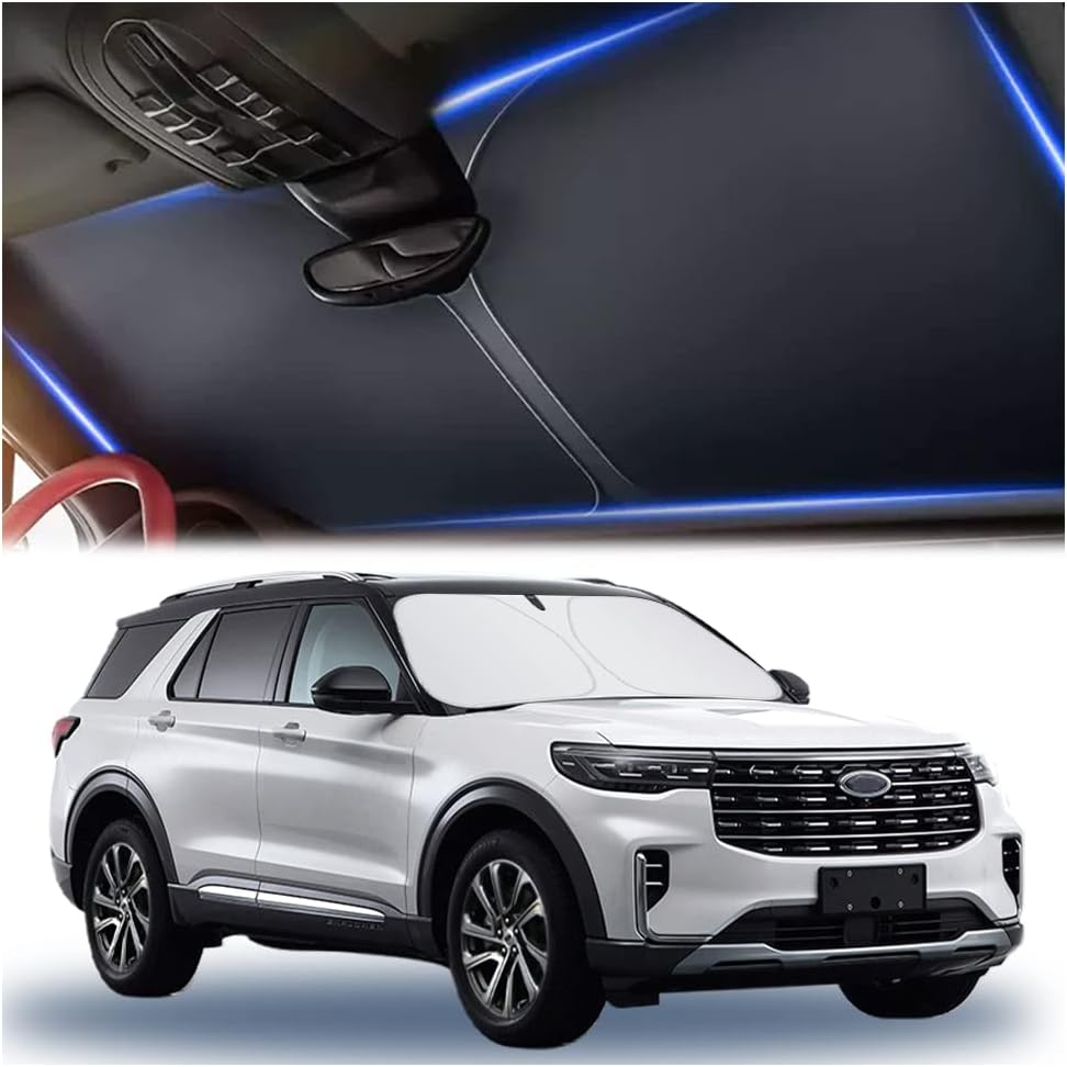 300T Thickened Automotive Glass Sunshade and Comes with Storage Bag,Keep Car Interior Cool,Universal Windshield Sun Shade Fit for Cars,Trucks,SUVs (L: 57.08 * 31.5 inch) mysite