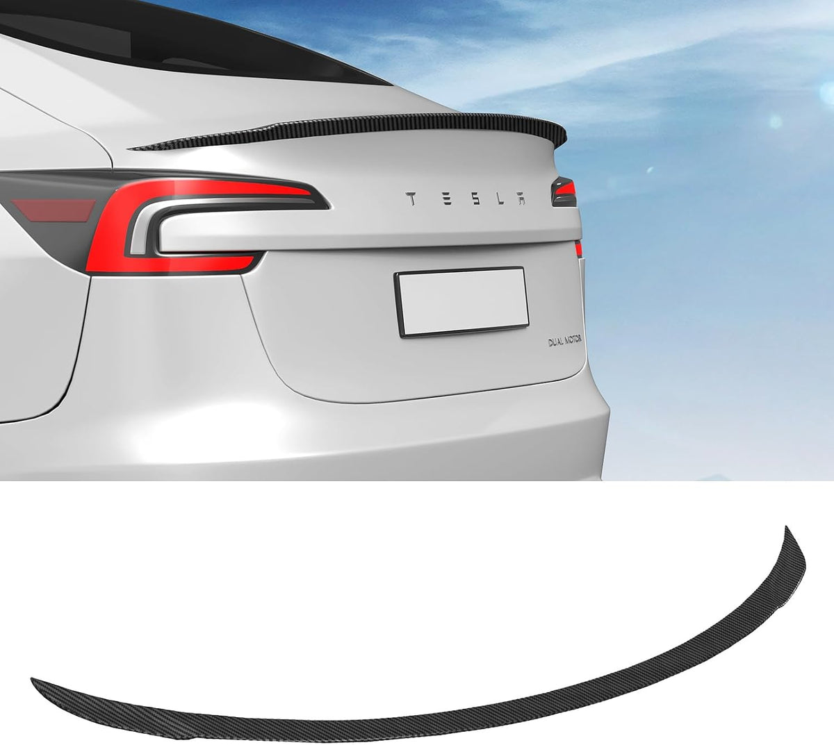 BASENOR Spoiler for 2017-2023 Tesla Model 3 ABS Material Rear Spoiler Wing mysite